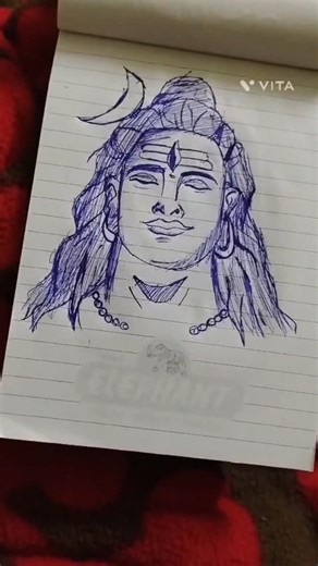 pen art of bhole nath ji #drawing #art