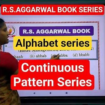Alphabet series - Continuous Pattern Series | R.S.Aggarwal book Series sum| UMA TNPSC MATHS #tnpsc