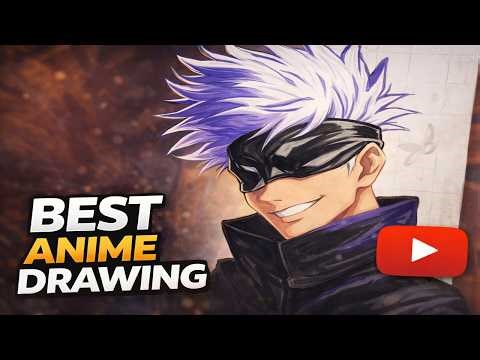 Satoru Gojo Colored Drawing | Jujutsu Kaisen Anime Art | Full Color Sketch