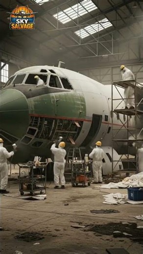 We Restored a Forgotten Military Cargo Plane…#Aviation #RestorationProject #TimeLapse