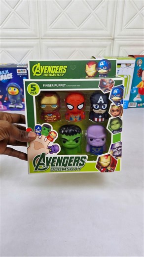 Unboxing Avengers Puppet Toy Set & Testing with asmr #toys #Spiderman #avengerstoys