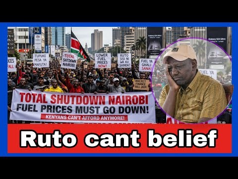 Total Shutdown Nairobi Kenyans stage protests to Reject Fuel Prices in Ruto regime ;State house panc