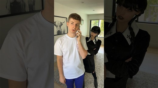 Wednesday picks up in jaw-dropping viral short featuring Adam B