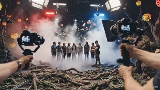 Behind The Scenes on Instagram: "Part:11 - Chase scene rehearsal inside the Upside Down today 👀⚡ Watching the cast run, stunt teams guide every move, and the whole set light up… This felt like prepping for a real Stranger Things battle. #StrangerThings5 #UpsideDown #ChaseScene #BehindTheScenes #OnSetLife #VlogSeries #CinematicAI #FilmStudioVibes #GeminiVideo #Part11"