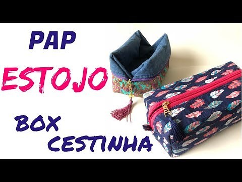 Estojo escolar box cestinha - Como Fazer