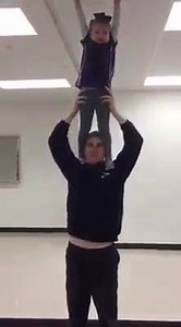 Harper working on her 'superhero' routine with daddy! | EPC - All Star Cheerleading