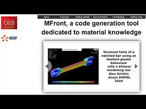 Use TFEL MFront and MTest for crystal plasticity modelling