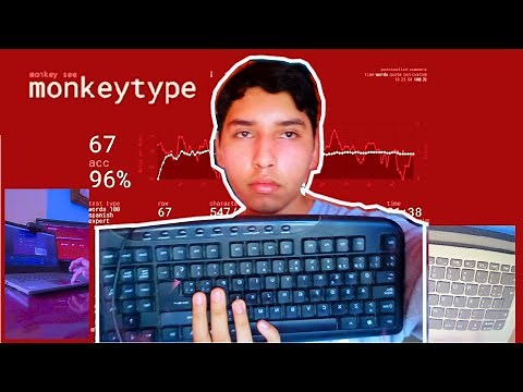 Escribiendo 100 palabras (escritura al tacto) en Monkey Type