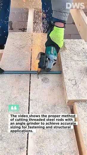 Cutting Threaded Rod with Angle Grinder | Fast and Precise Metal Cutting Technique