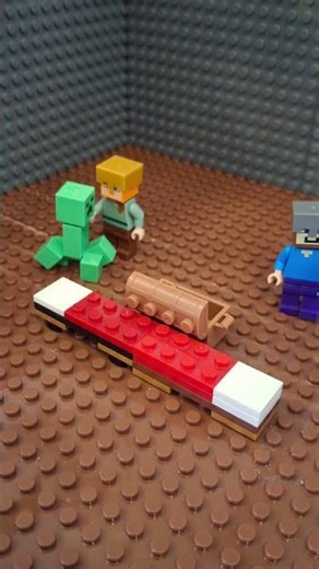 Follow me 😊 Minecraft fight with creepers 👍 #lego #minecraft #legominecraft