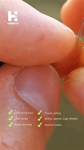🎣Easily tie sharp hooks and strong knots! 🌊 Fun: Spend less time tying, more time fishing 🌊 Safe: Protects your hands from cuts & abrasions 🌊 Easy-to-use design: Suitable for all skill levels. HookEze makes tying sharp hooks and strong knots a breeze! 👉10% off your order with code "HOOK10" at checkout 🎯 Shop Now 👉 www.hookeze.com.au | Hook-Eze......Takes the PRICKS out of Fishing!