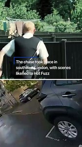 Parkour cop chases suspect over fences like Hot Fuzz