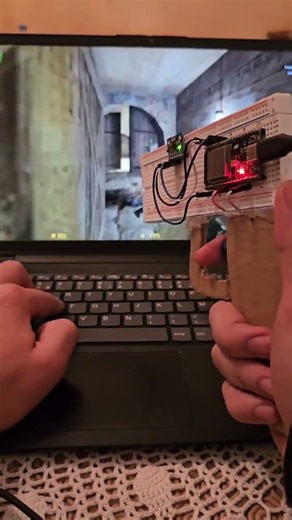 game Counter Strike 1.6 with controller 🎯 #cool #creative #electronickit #diy #electronics