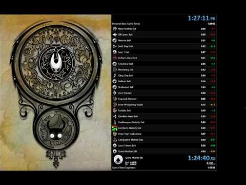 Silksong Speedrun! game time 1:24:41 real time 1:27:12
