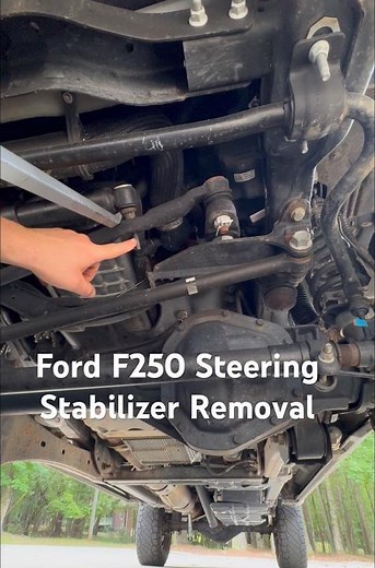 Steering stabilizer removal without special separation tool #F250#F350#Ford#Superduty