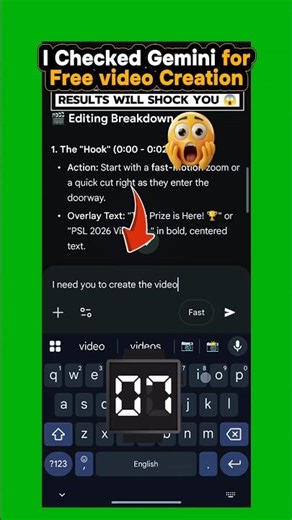 I asked Gemini to Create a FREE Video - Result will Shock YOU
