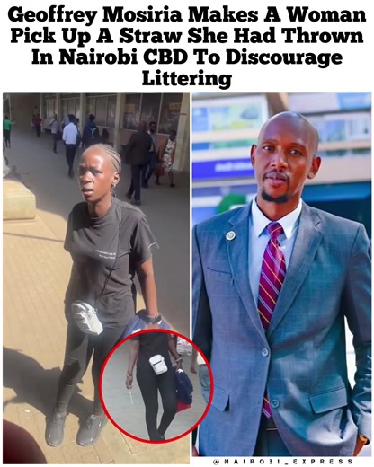 Geoffrey Mosiria Challenges Littering in Nairobi CBD