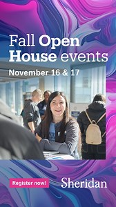 63 reactions | Unlock all that Sheridan has to offer! This November 16 & 17, join our Fall Open House from 10am-2pm. Explore, learn and get ready to take your next step. | Sheridan College | Facebook