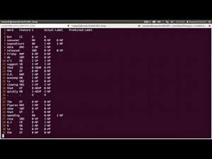 Conditional Random Fields Training and Testing using CRF++
