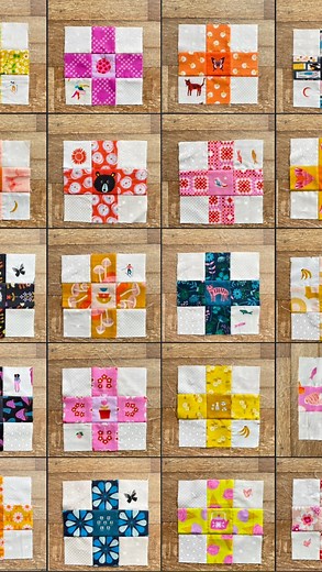 A selection of my favourite blocks I’ve been making for my latest quilt, Poppy Pink This version has been made entirely from my stash of @rubystarsociety fabrics and their 10 year anniversary panel. The Poppy Pink Quilt Pattern is being released as part of the 2025 Patchwork calendar on October 11th for a limited time. For all the details on the calendar click on the link in my bio or here - https://craftapalooza.com/pages/patchwork-calendar?ref=EJJ After the 27th, Poppy Pink will be available a