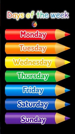 Weekdays name in english ||week song ||staylittle channel