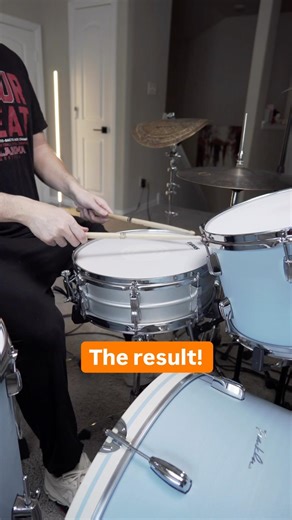 Cranked snare hits different #drums #tuning #shorts