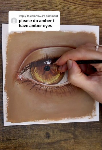 _danneran (@_danneran) - Acrylic Painting Process: Capturing Amber Eyes