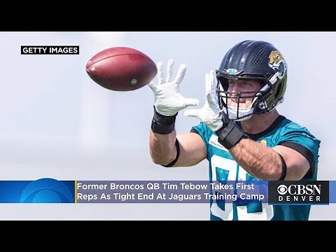 WATCH: Former Broncos QB Tim Tebow Takes First Reps As Tight End At Jaguars Training Camp