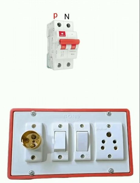 2 Switch 1 Socket 1 Holder Board Connection | Wiring video | How to Switch Board Wiring Diagram Mcb|