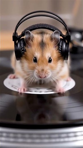 hamster 🐹 scratching vinyl record #hamster #scratch #vinyl #viral #viralvideo