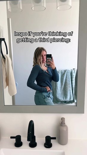 Triple piercing inspo 💫 #earpiercing #triplepiercing #earringstack #piercinginspo #earringinspo #piercingideas