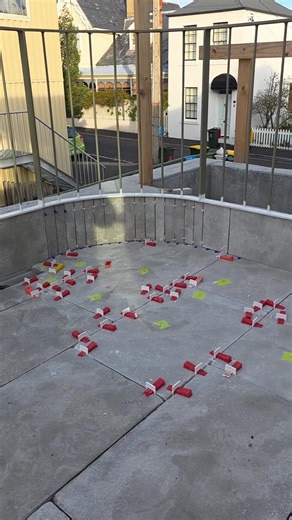 balcony stone tiling