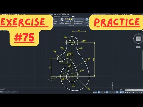 AutoCAD 2D Drawing Step By Step Practice for Beginners #75