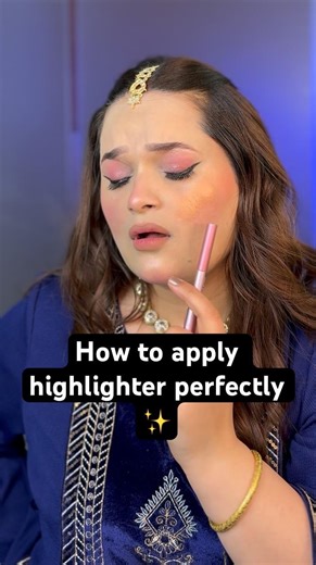 How to apply powder highlighters perfectly #highlighter #tutorial
