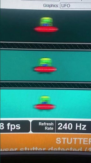 UFO MSI MAG 274CXF ghosting test, off and on killer feature