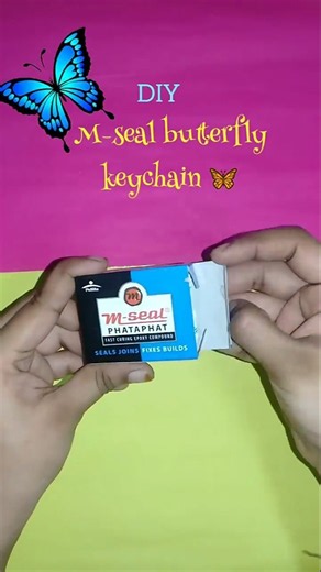 DIY m-seal butterfly keychain#diy #craft #shorts #m-seal #keychain #easy #ytshorts #song #papercraft