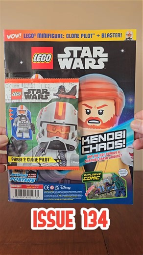 Lego Star Wars Magazine Issue 134 Free Phase 2 Clone Pilot Minifigure! #shorts #lego #starwars