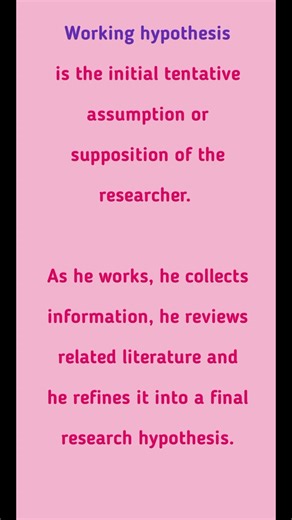 Working Hypothesis| Research Methodology| Ugc net| Phd entrance exam Research Methodology #ugcnet