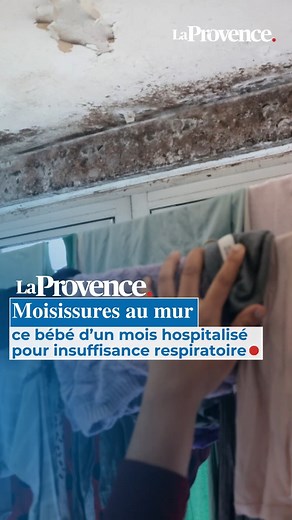 🔴 Hospitalisée pour insuffisance respiratoire, Sonia, un mois, vit dans ce logement insalubre à Marseille. Malgré ses relances, le père de famille assure que le bailleur social ne lui trouve pas de solution. | La Provence