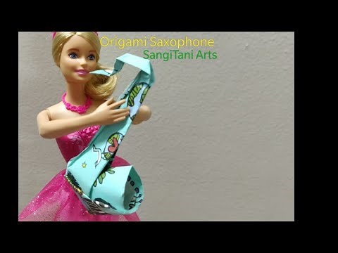 #Cute #Origami Saxophone | how to make musical instruments toys | paper instrument
