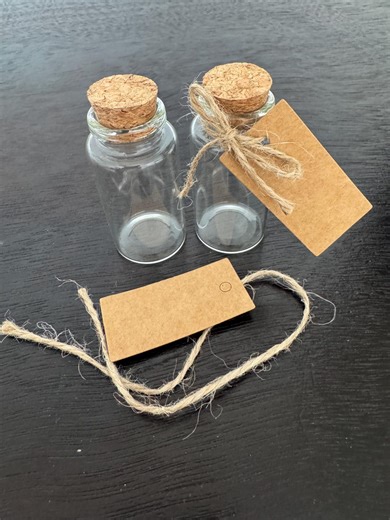 Small Glass Bottles With Cork – DIY Craft, Wish Bottle, Terrarium Jars (set of 2) - Etsy