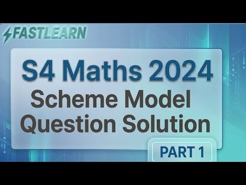 KTU Btech S4 MATHS 2024 scheme Model Question Solution PART 1 #btech #study #cse