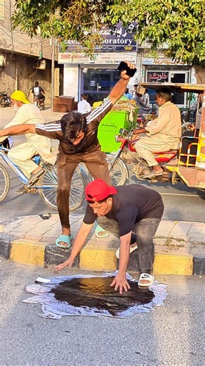 The ending is pure chaos 🤣 😂 (Manhole Prank) #funny
