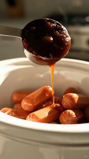How To Make BBQ Little Smokies Crock Pot Recipe #cookappitizers #food #cooking #yum