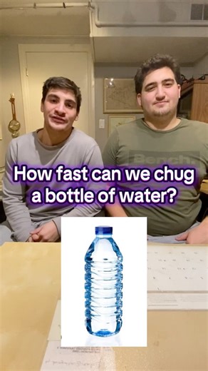 How fast can we chug a bottle of water? #water #bottle #waterbottle #chug #fast