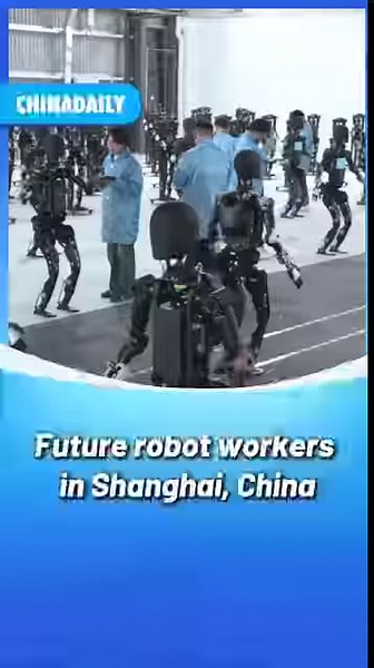 778K views · 5.6K reactions | Check out a Shanghai #robot factory where humanoid robots are now in mass production. These "future workers" can handle tasks in areas ranging from sales to heavy-load transport. #tech | China Daily | Facebook