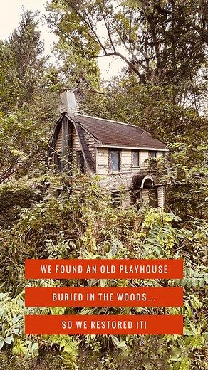 Cheap Old Houses ™ on Instagram: "What do you do when you find a pint-sized old house buried in the woods? YOU RESTORE IT! This cheap old house came with a petite playhouse, desperately in need of some TLC. “Who’s Afraid of a Cheap Old House?” to the rescue! We have six more *epic* transformations on the way! Set your DVR now and tune into @hgtv every Tuesday at 7pm through July 2nd. #cheapoldhouses"