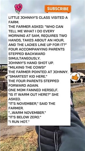 Farm visit turned into a parent panic attack 🐄💀 #LittleJohnny