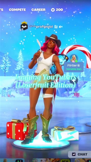 Lagging YouTuber @Loserfruit… Merry Christmas xD #fyp #fortnite | loserfruit