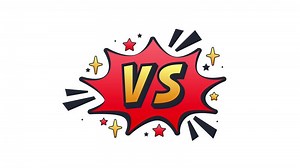 Versus logo animation with alpha channel and green screen